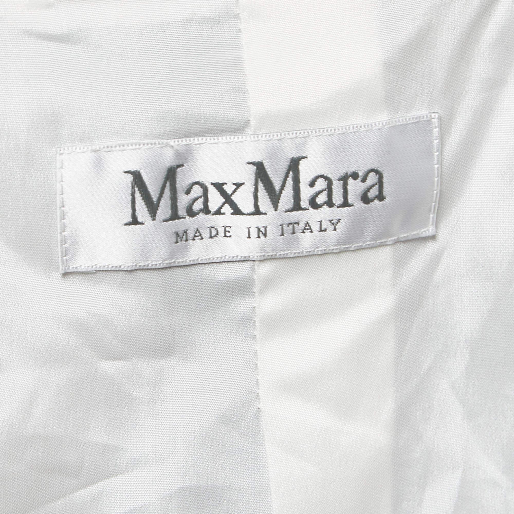 Max Mara Black/White Checked Patterned Cotton Blazer In New Condition In Dubai, Al Qouz 2