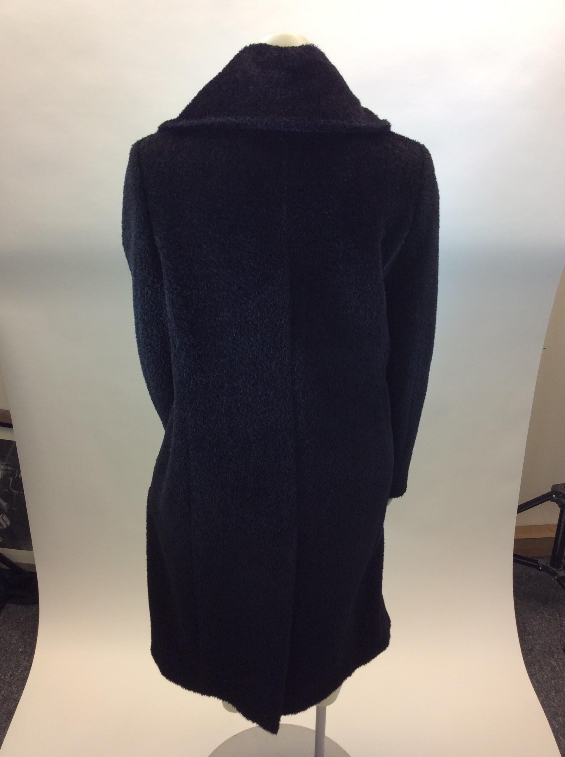 Max Mara Black Wool Coat In Good Condition For Sale In Narberth, PA