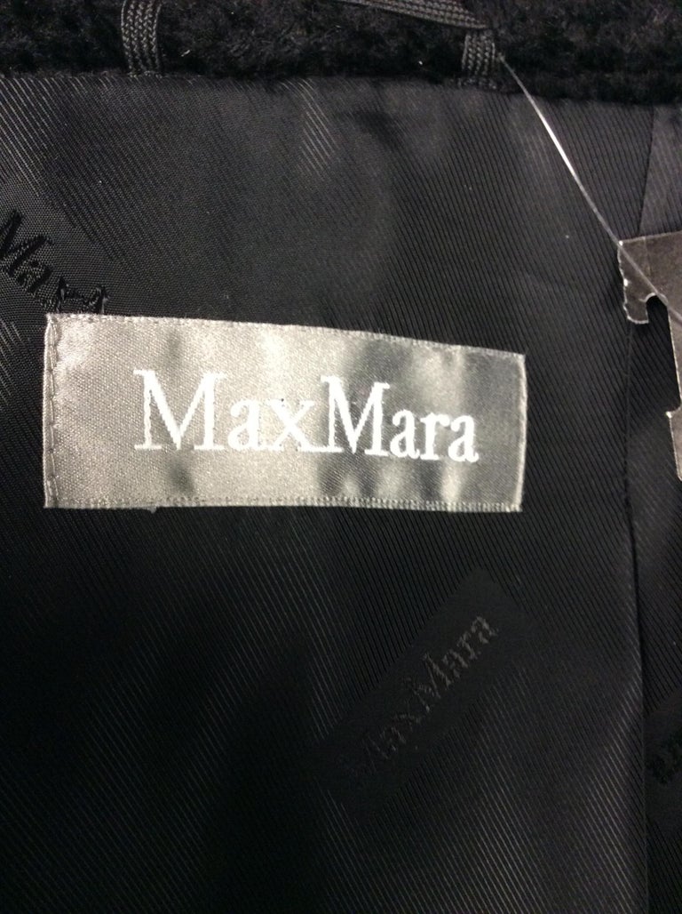Max Mara Black Wool Coat For Sale at 1stDibs
