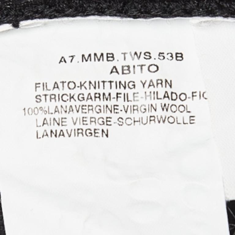 Nero Max Mara - Vestito corto senza maniche in maglia di lana nera S in vendita