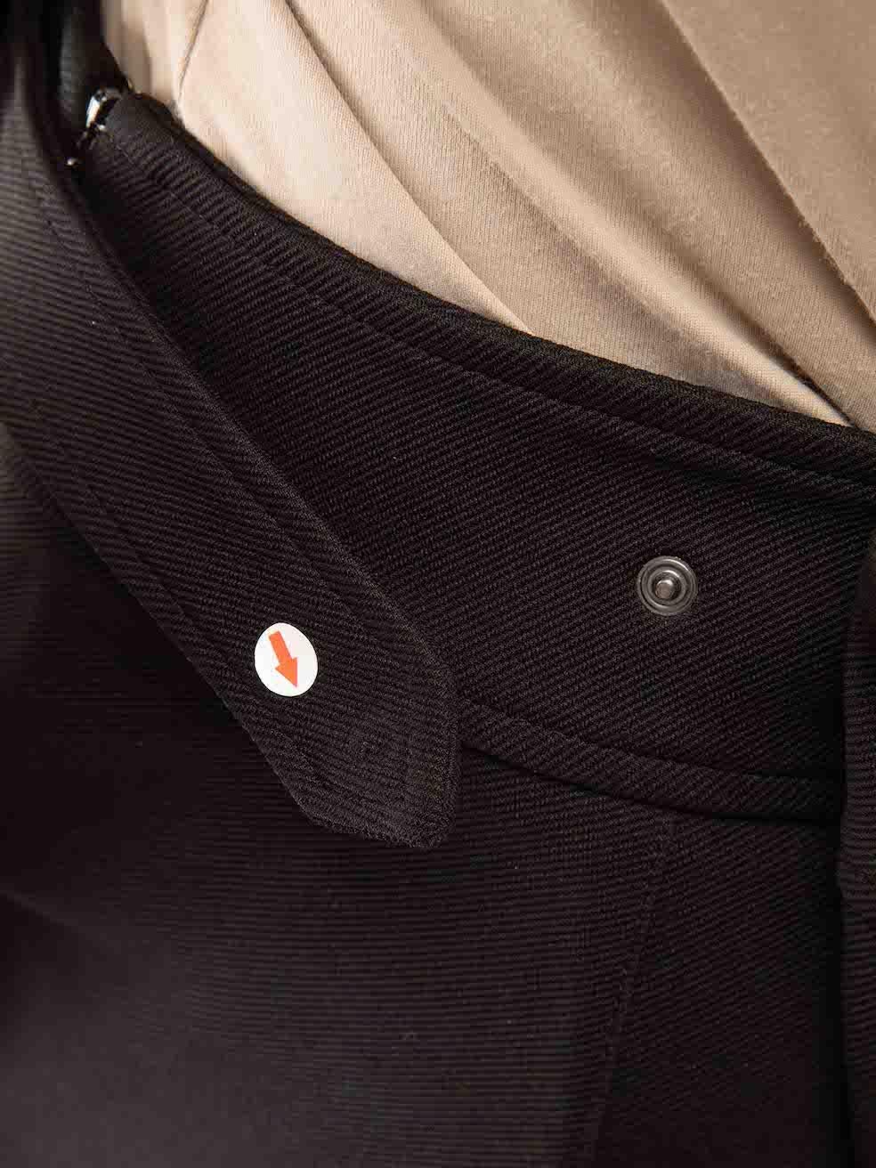 Max Mara - Pantaloni neri a gamba tesa con dettaglio zip Taglia XXL In condizioni ottime in vendita a London, GB
