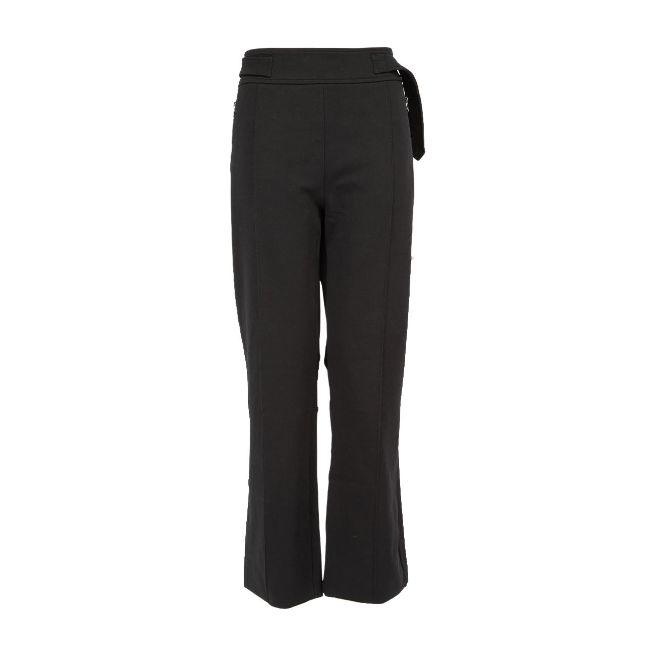 Max Mara Pantalón de pierna recta con cremallera negro Talla XXL
