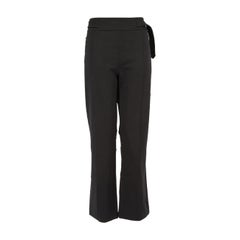 Max Mara Pantalón de pierna recta con cremallera negro Talla XXL