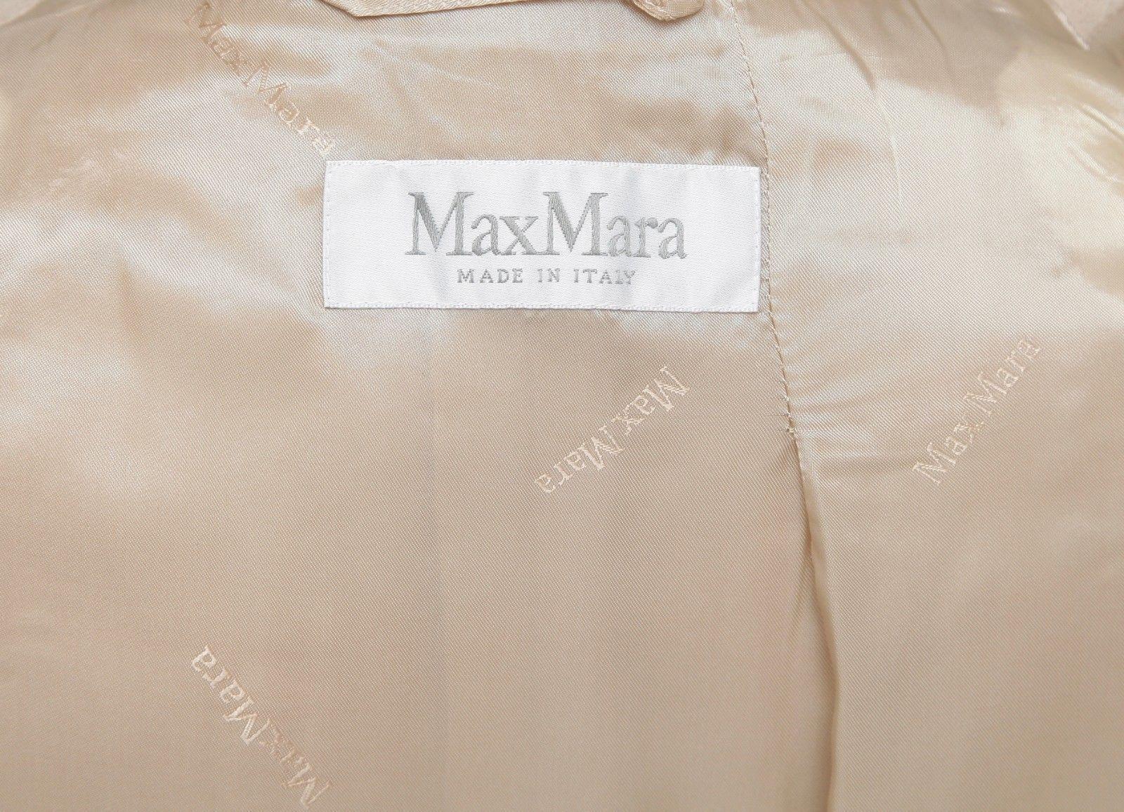 MAX MARA Blazer Jacket Camel Hair Beige Long Sleeve Sz 8 US 40 F For Sale 4