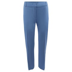 Max Mara Pantaloni sartoriali blu a gamba dritta taglia XL
