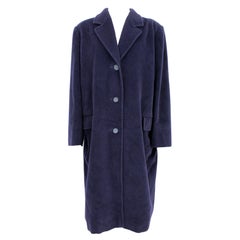 Max Mara Blue Wool Classic Vintage Coat 90s