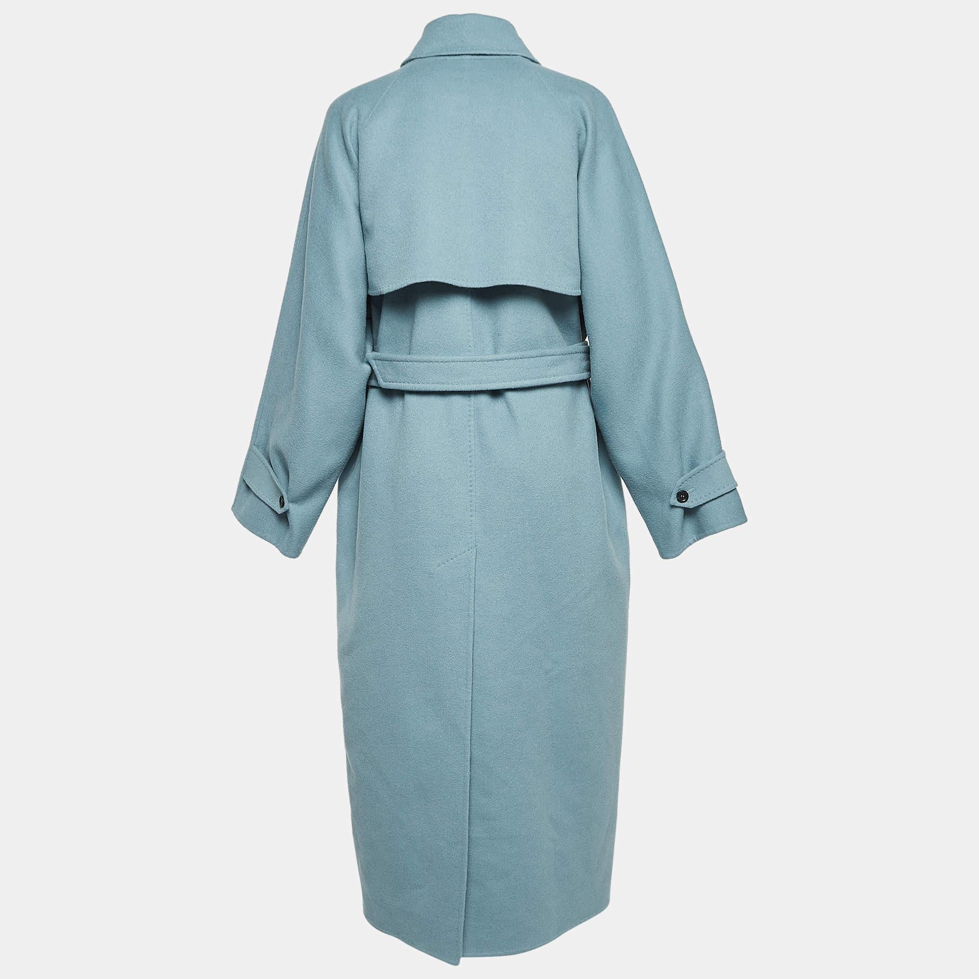 Let this Max Mara trench coat be your style companion for chilly days. Crafted with precision from the finest materials, it showcases the epitome of craftsmanship and style, making a timeless statement in any wardrobe.

Includes: Price Tag, Belt