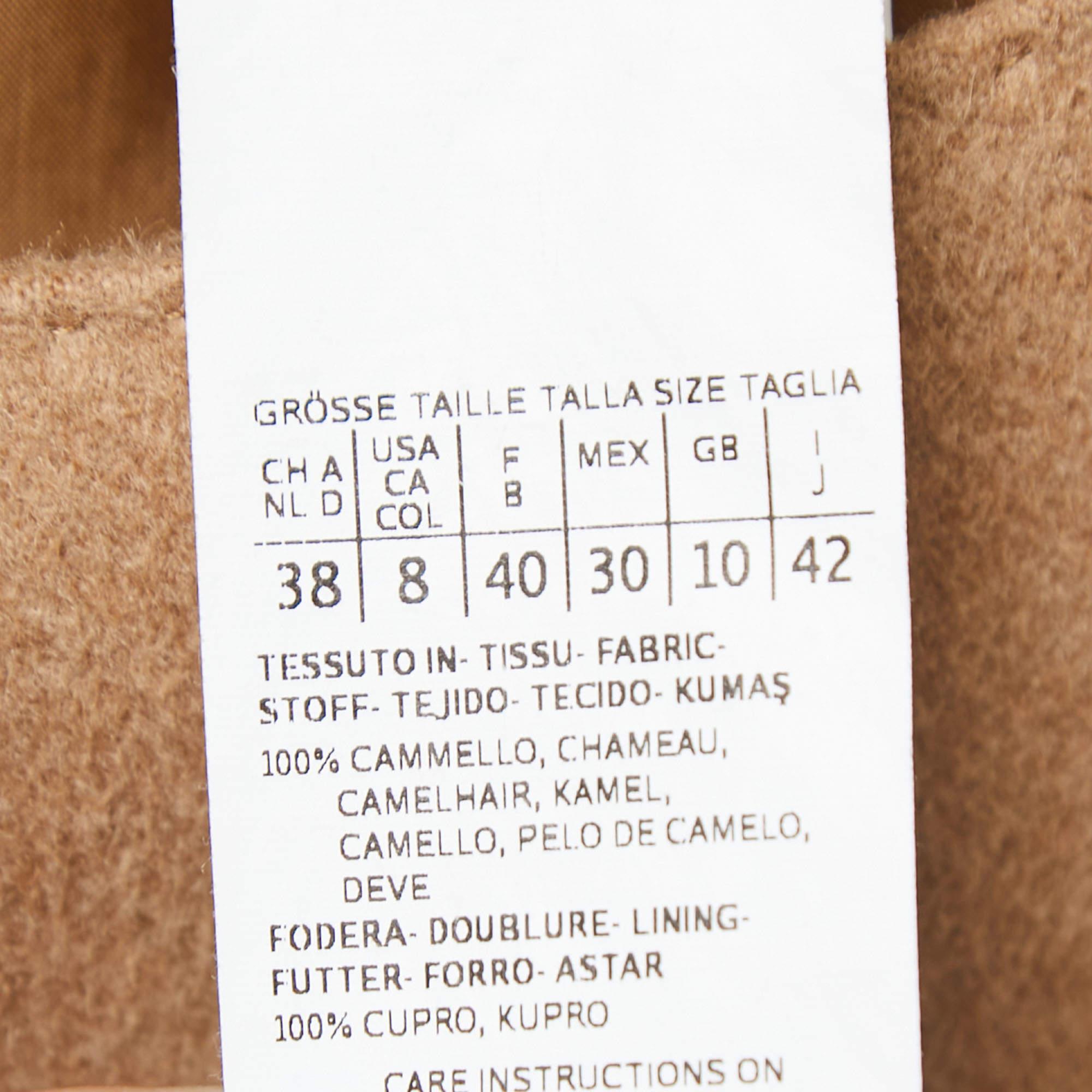 Max Mara Brown Brown Camel Hair Long Sleeve Shift Dress M en vente 1
