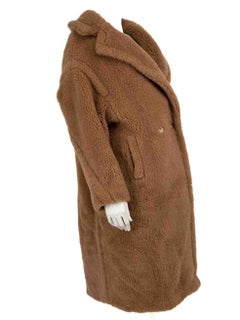 Max Mara Brown Camel Wool Teddybear Coat Size M