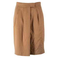 Max Mara Brown Cashmere Knee Length Skirt Size M