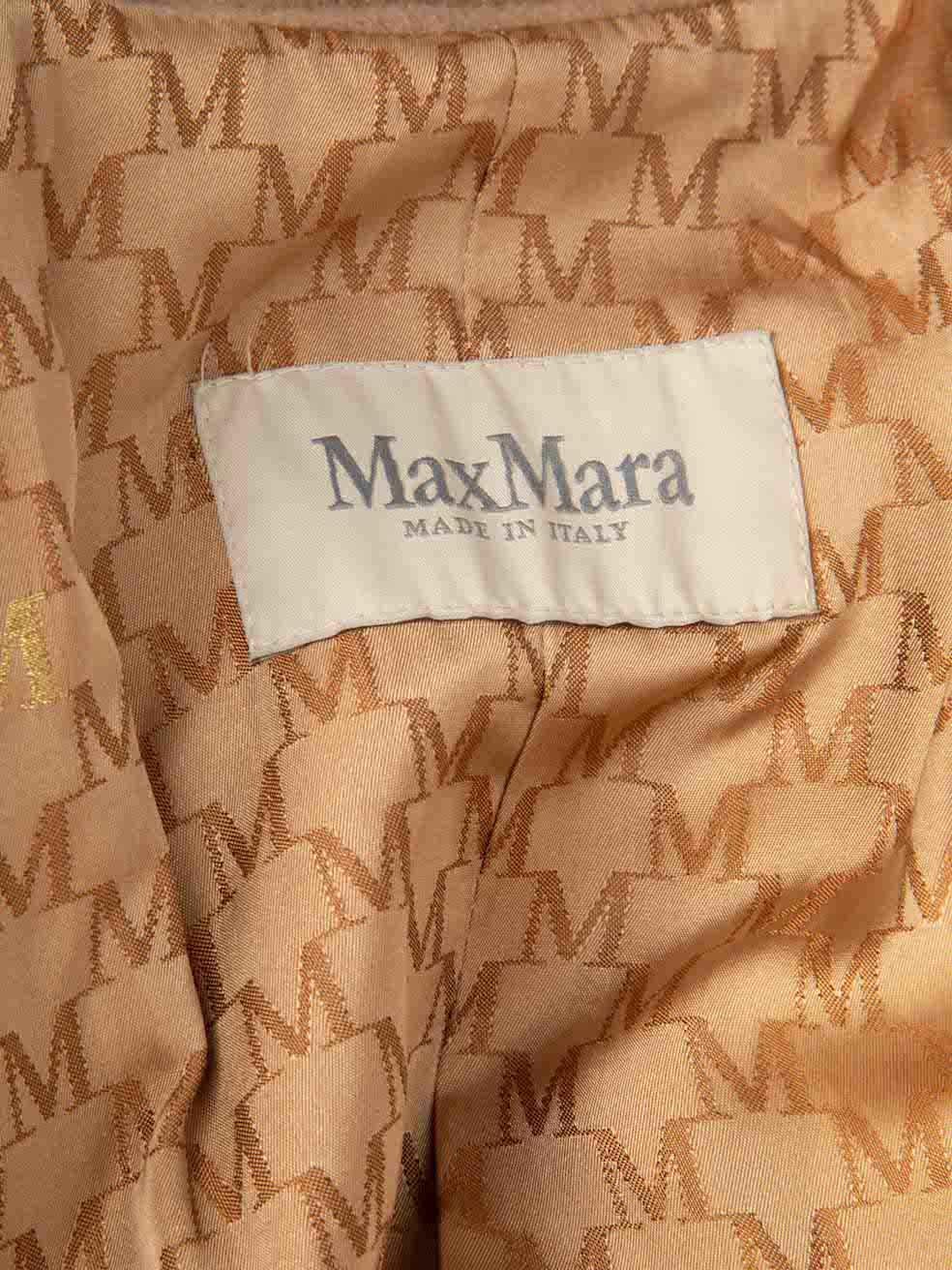 Max Mara Brown Double-Breasted Mid-Length Coat Size L 2