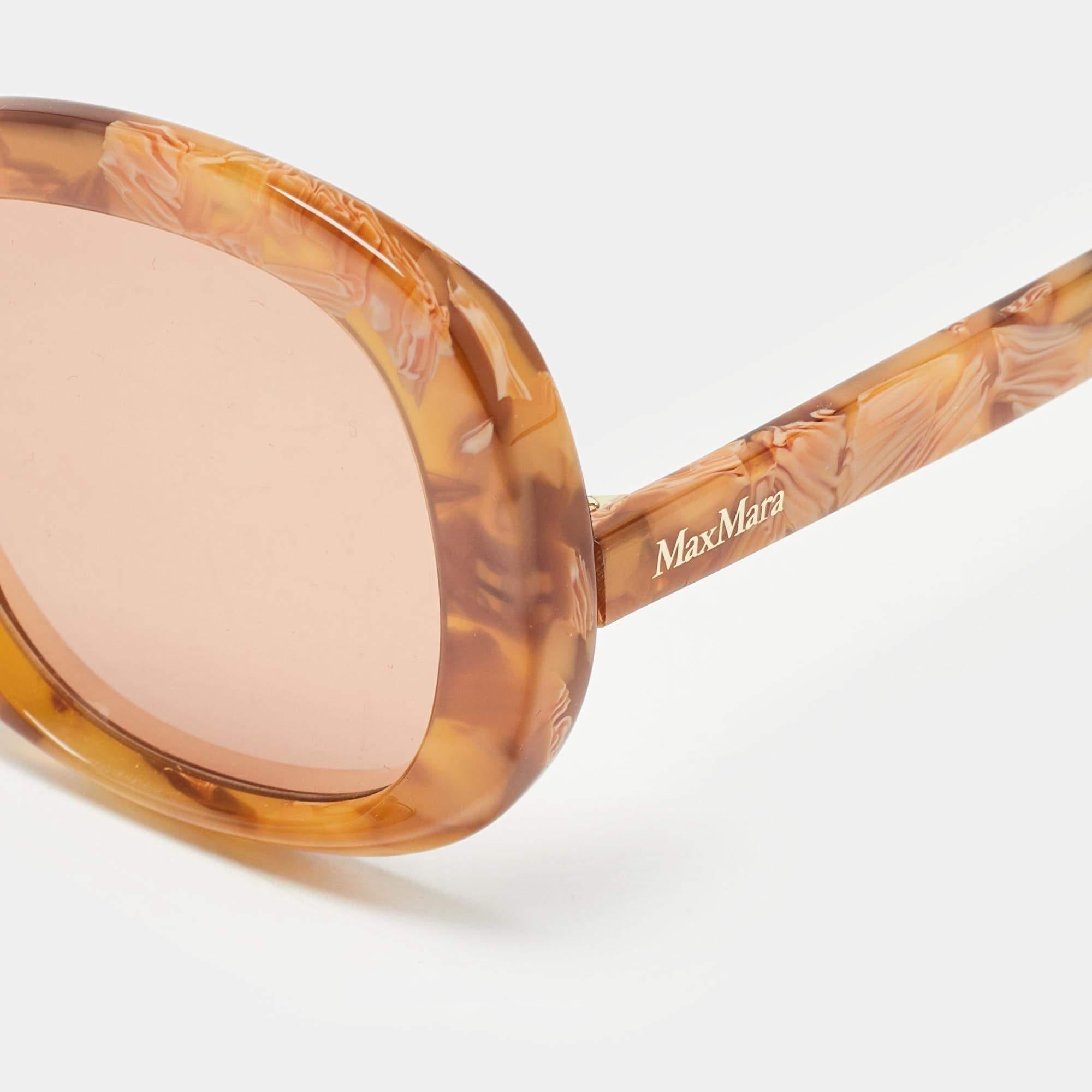 Beige Max Mara Brown Lunettes de soleil surdimensionnées Edna en vente