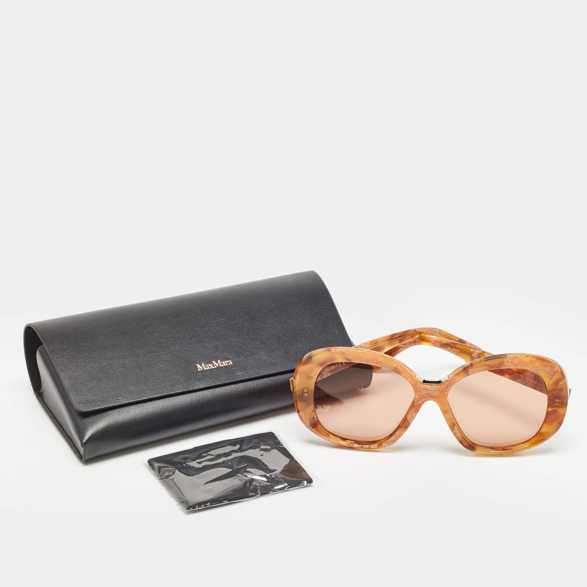 Max Mara Brown Lunettes de soleil surdimensionnées Edna Excellent état - En vente à Dubai, Al Qouz 2