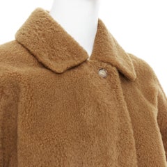 MAX MARA brown lambskin leather shearling Teddy short coat IT38 XS