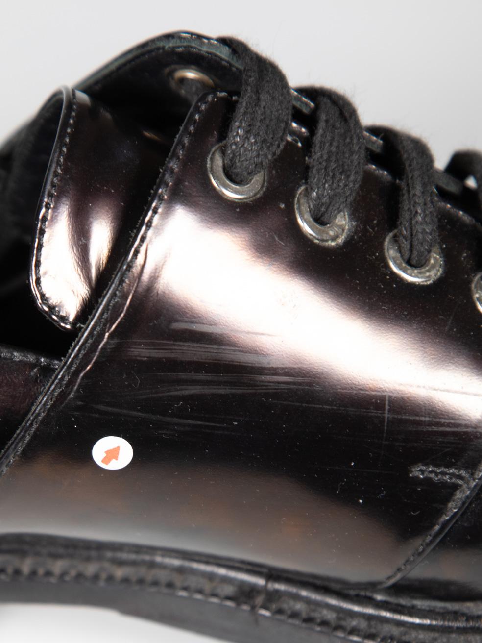 Max Mara Brown Leather Lace Up Oxfords Size IT 38 2
