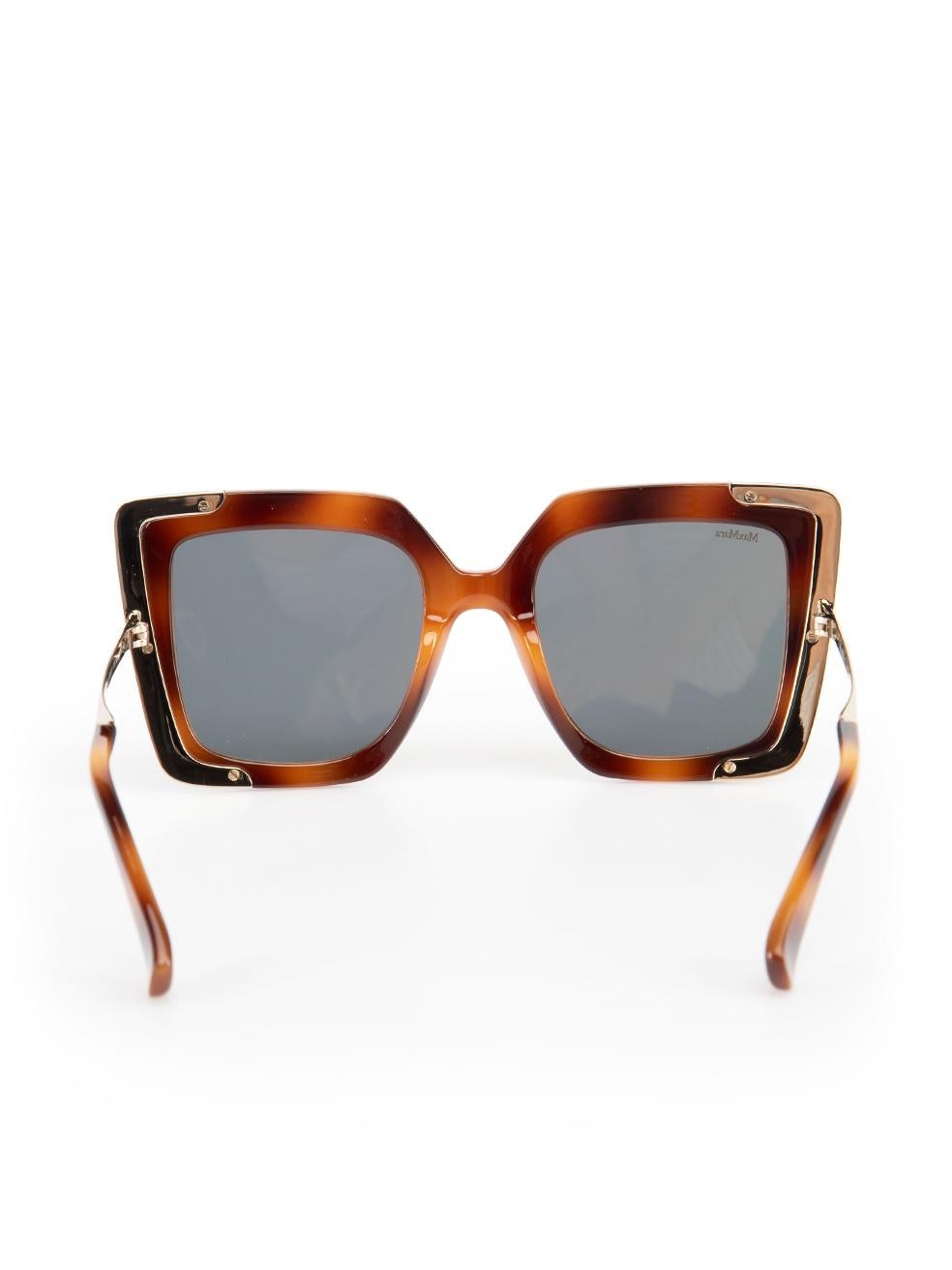 Women's Max Mara Brown Mirrored Square Sunglasses
