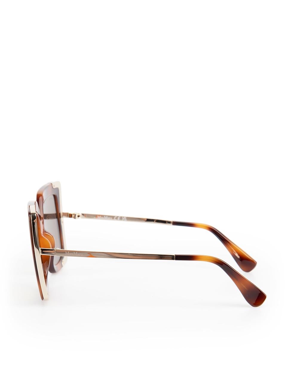 Max Mara Brown Mirrored Square Sunglasses 1