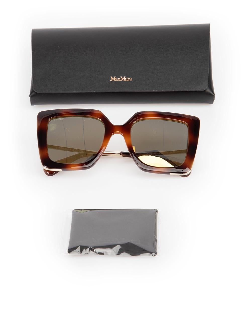 Max Mara Brown Mirrored Square Sunglasses 4