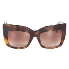 Max Mara Brown Übergroße Katzenaugen-Sonnenbrille