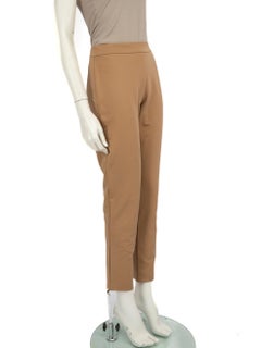 Max Mara Brown Slim Fit High Rise Trousers Size L
