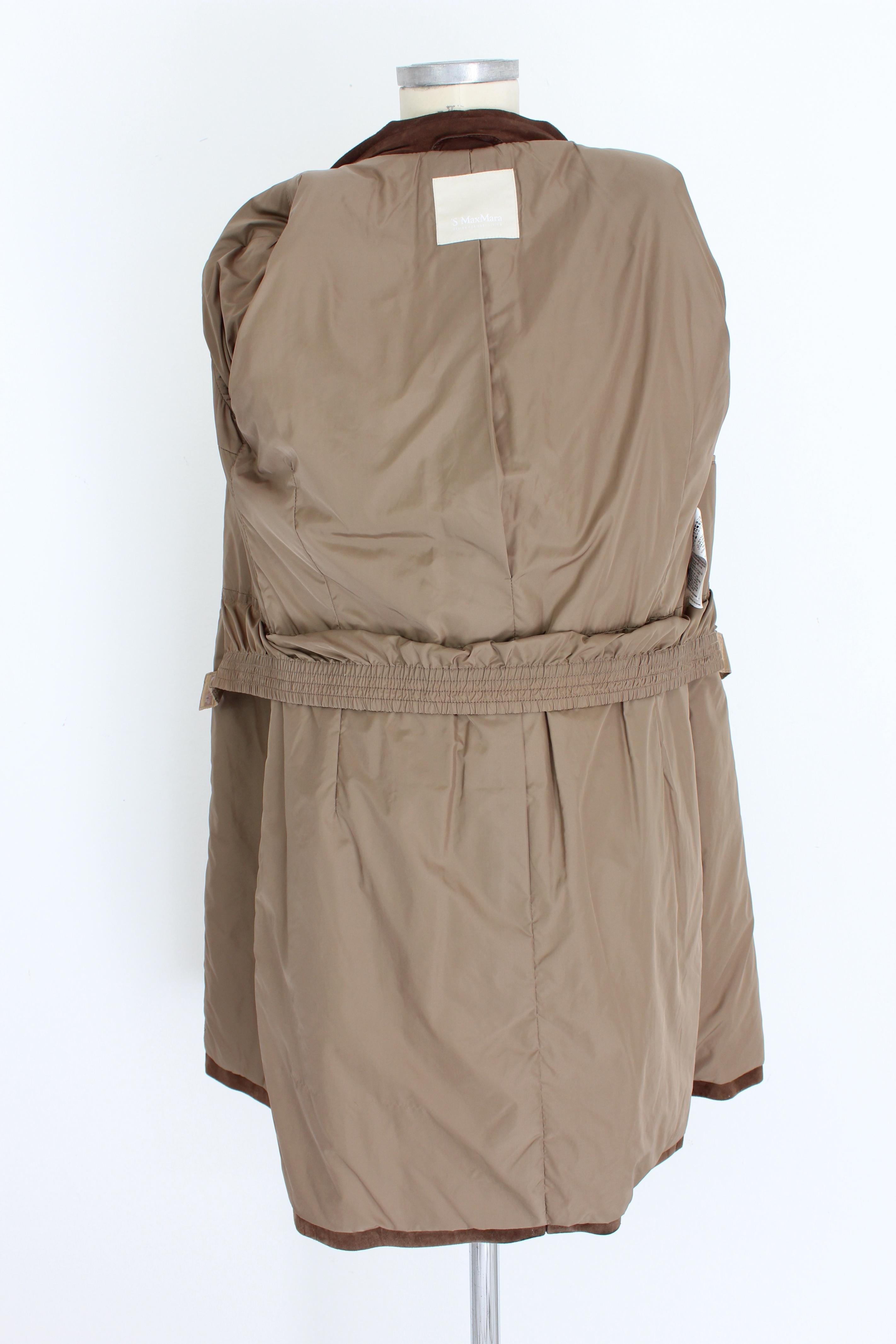 Max Mara Brauner Wildledermantel Damen