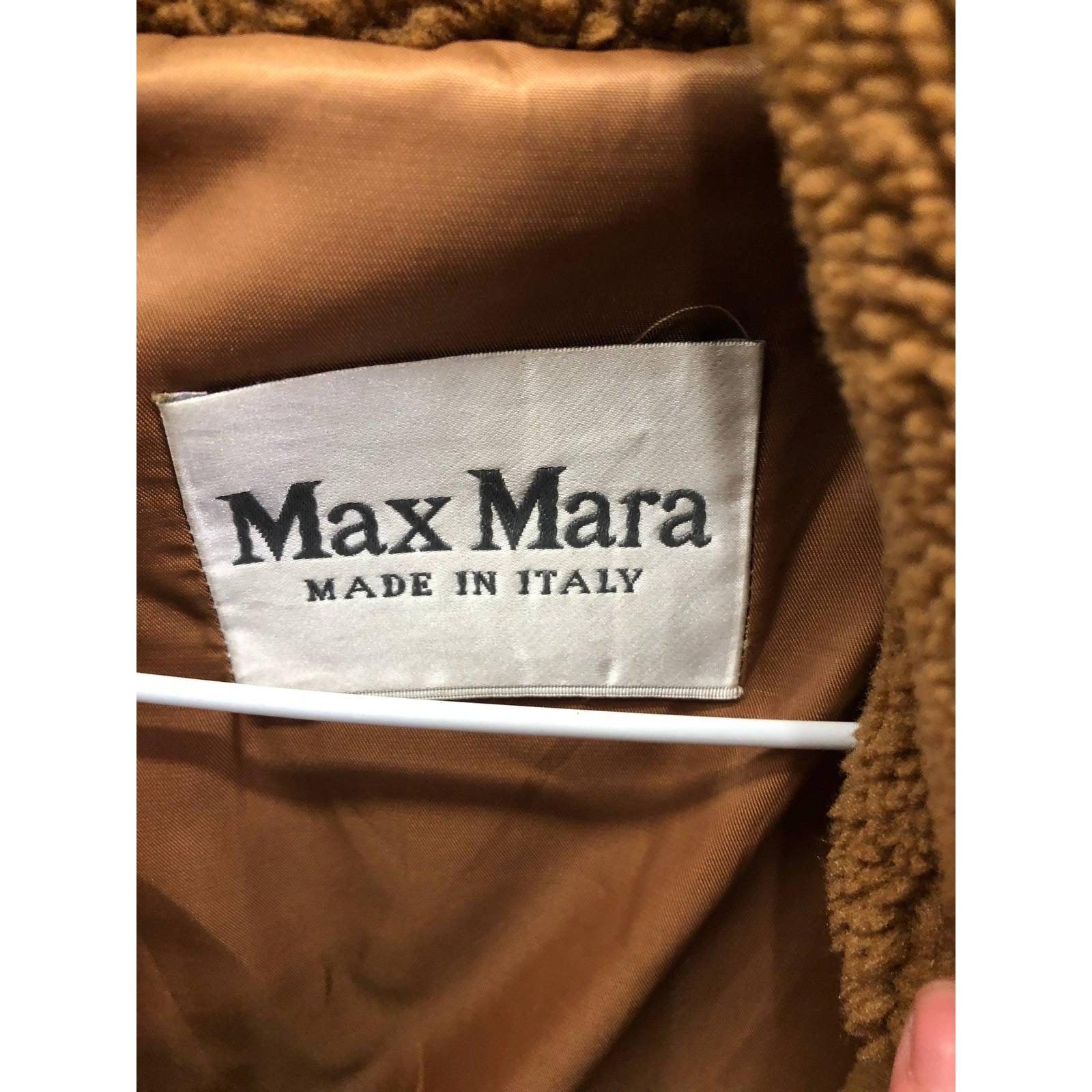 Max Mara Brown Teddy Oversized Faux Fur Coat - Size S en venta 1