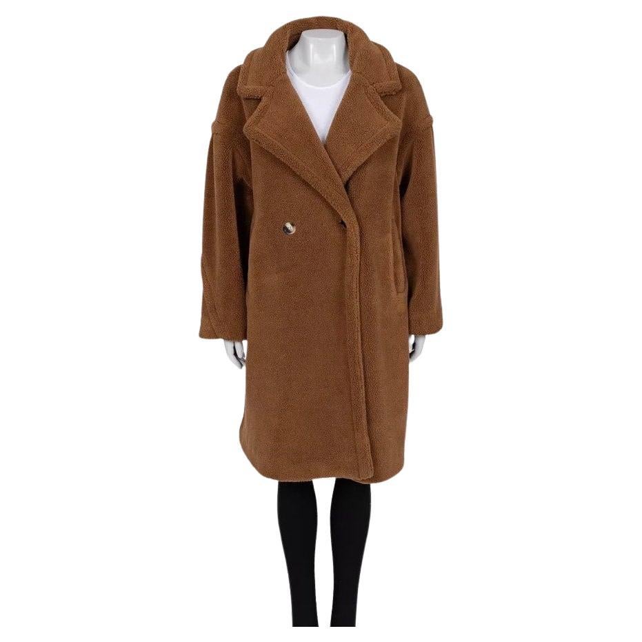 Max Mara Brown Teddy Oversized Faux Fur Coat - Size S