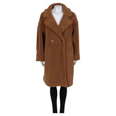 Max Mara Brown Teddy Oversized Faux Fur Coat - Size S