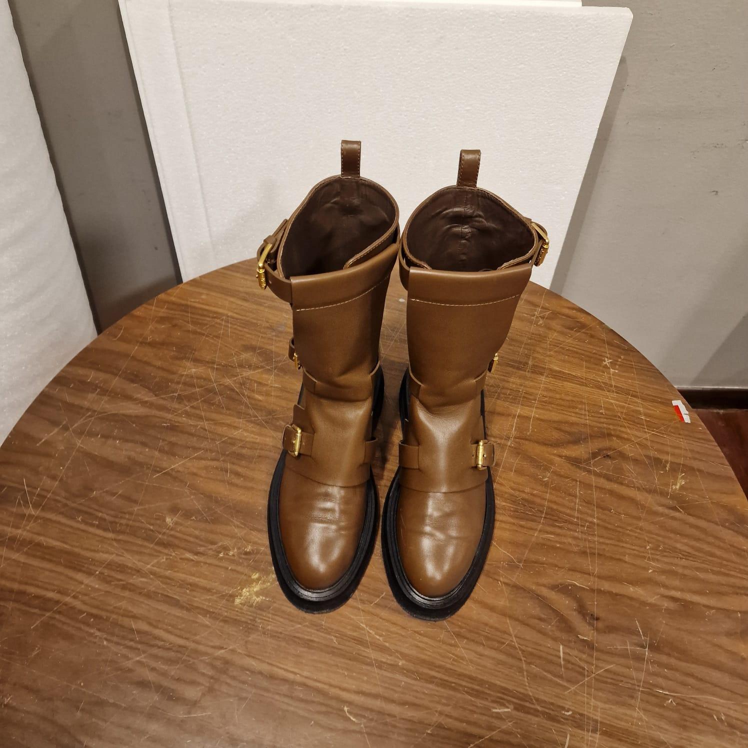 Max Mara Bucklesboot Piel marrón  Botines para mujer 8