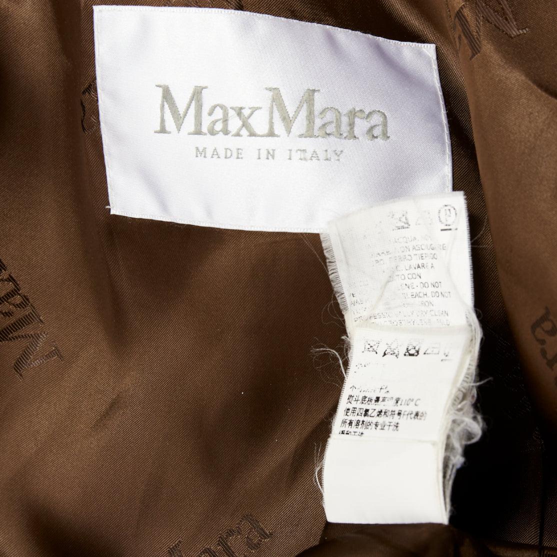 MAX MARA Kamelbrauner Woll-Kaschmirmantel mit Gürtel und breitem Kragen S im Angebot 4