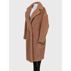 Max Mara Camel Wool & Silk Oversize Teddy Coat Sz.L