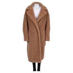 Max Mara Camel Wool & Silk Oversize Teddy Coat Sz.L