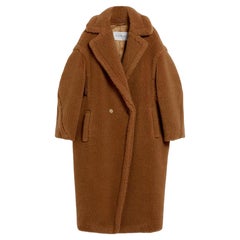 Max Mara Camel Wool  & Silk Teddy Coat