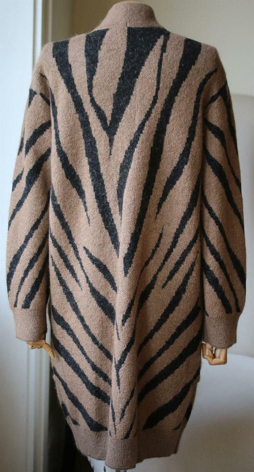 Max Mara Carlo Oversized Zebra-Intarsia Knitted Cardigan at 1stDibs