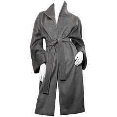 Manteau à ceinture gris Max Mara Cashmere 