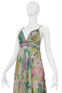Max Mara Chiffon Floral Dress