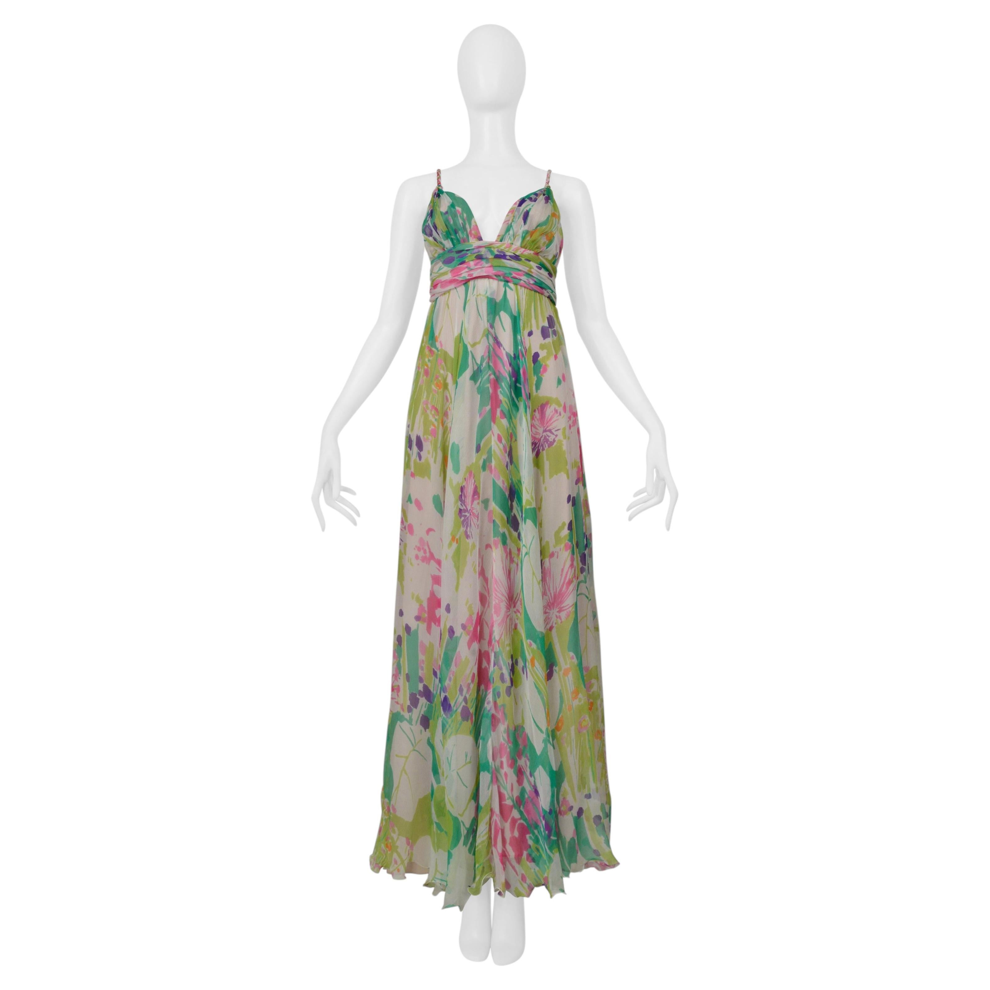 Max Mara Chiffon Floral Dress
