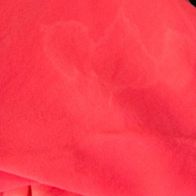 Rose Max Mara Coral Pink Stretch Crepe Draped Sheath Dress L en vente