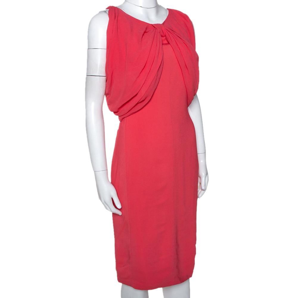 coral sheath dress