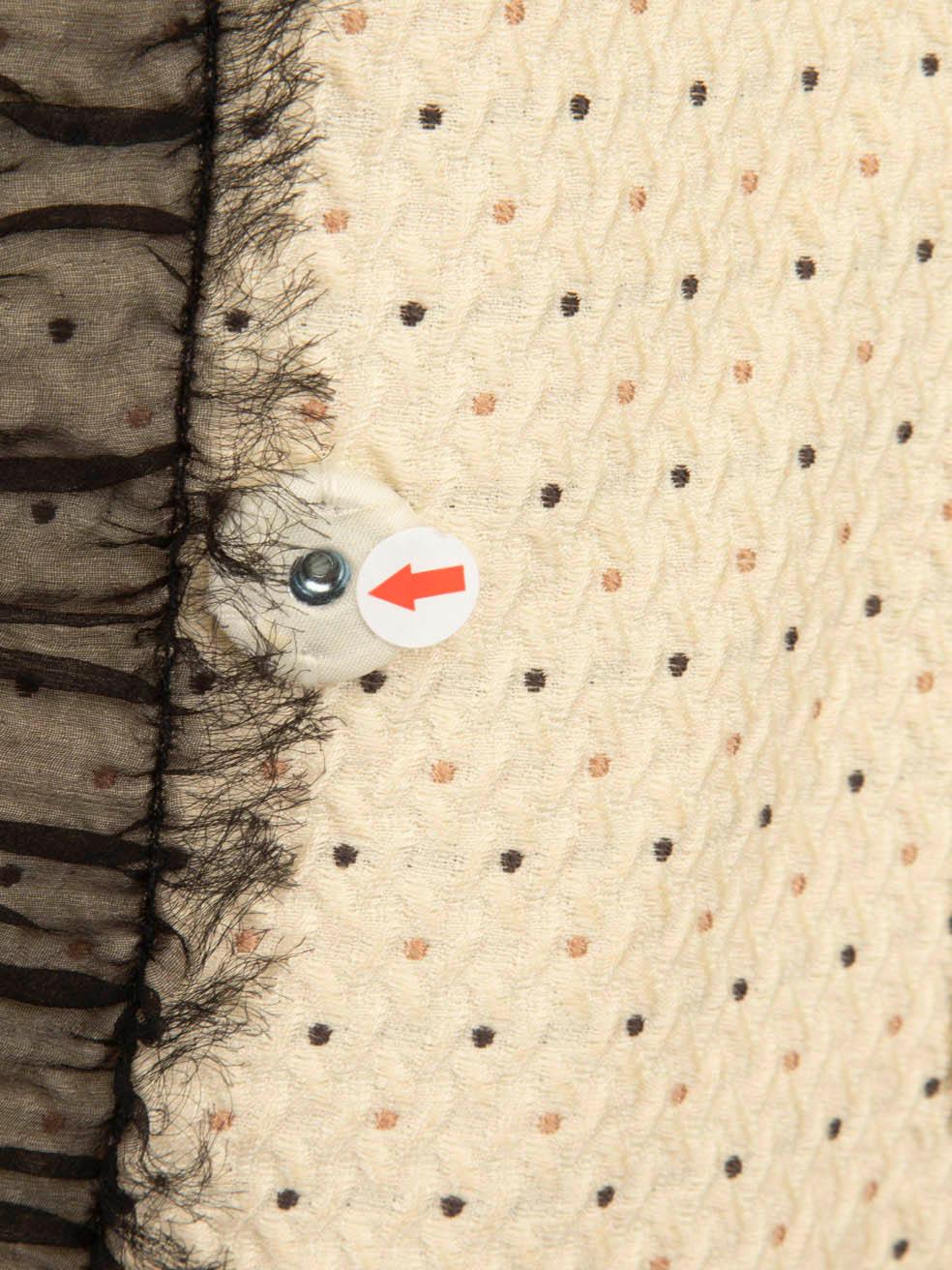 Max Mara Blazer con detalle de lazo y encaje en color crema Talla M en venta 1