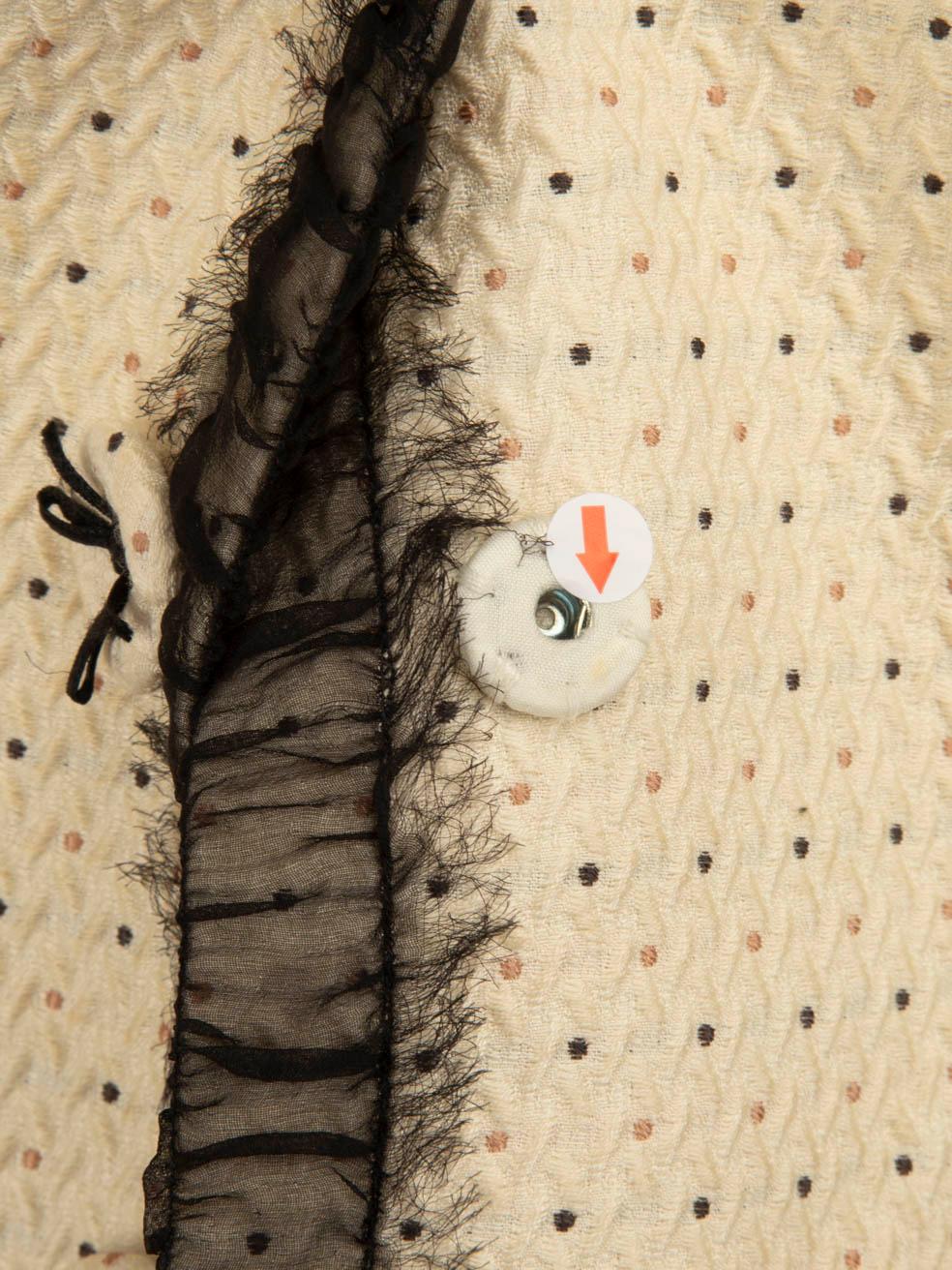 Max Mara Cream Lace Trim Bow Detail Blazer Size M For Sale 2