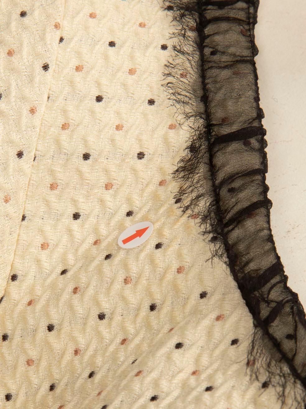 Max Mara Blazer con detalle de lazo y encaje en color crema Talla M en venta 4