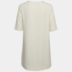 Max Mara Cremefarbene Bluse aus Stretch-Krepp L