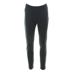 Max Mara Pantaloni a zampa in maglia verde scuro a fantasia M