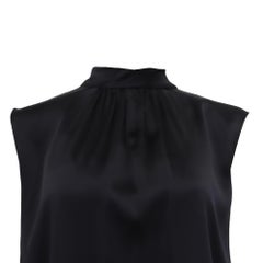 Max Mara Dorina-Oberteil aus schwarzer Seide