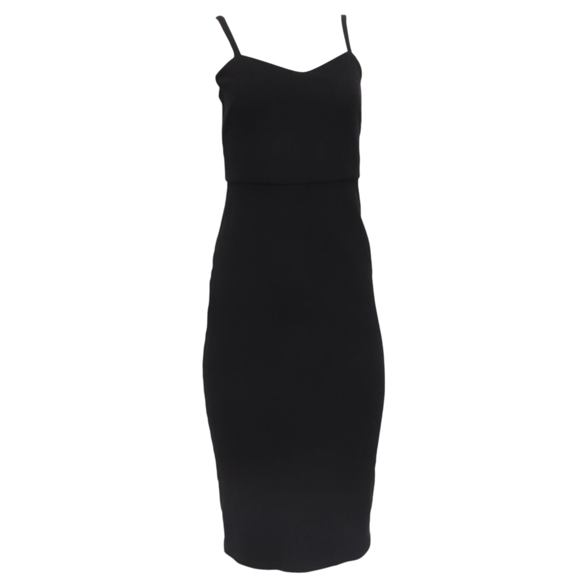 Robe midi ajustée Max Mara en viscose noire