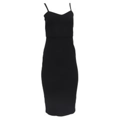 Max Mara – Figurbetontes Midikleid aus schwarzer Viskose