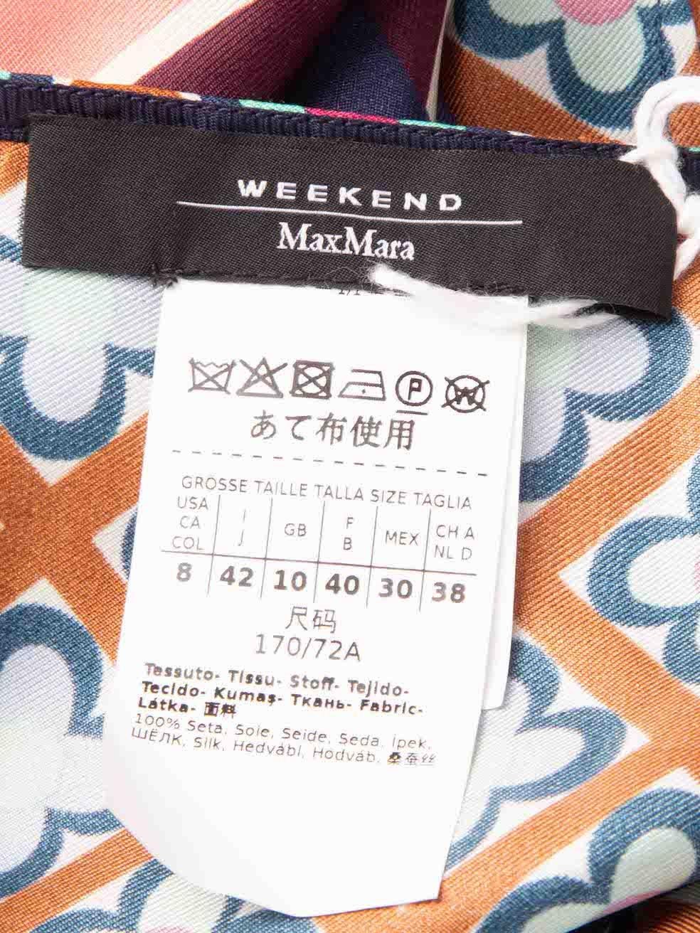 Max Mara Floral Silk Midi Wrap Skirt Size M For Sale 1