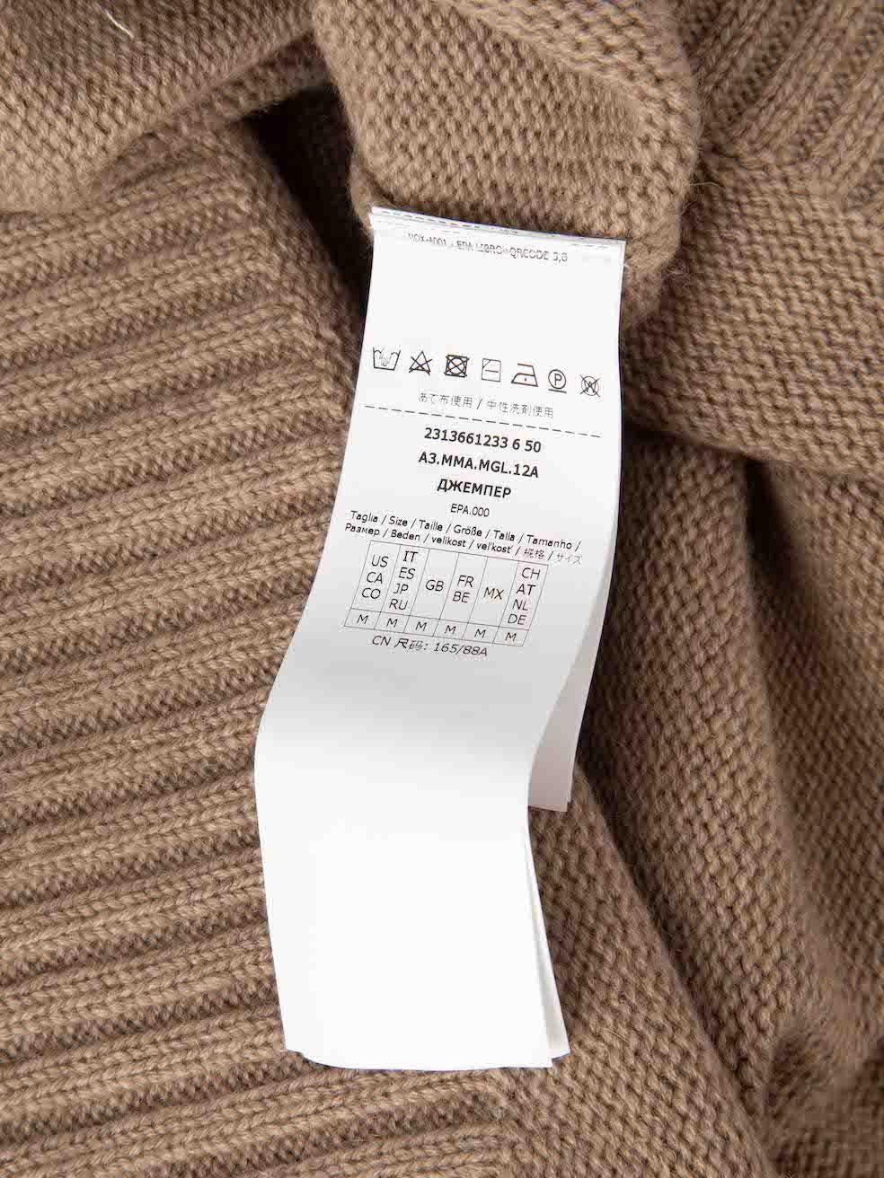 Max Mara FW23 Brown Wool Knit Turtleneck Jumper Size M 1