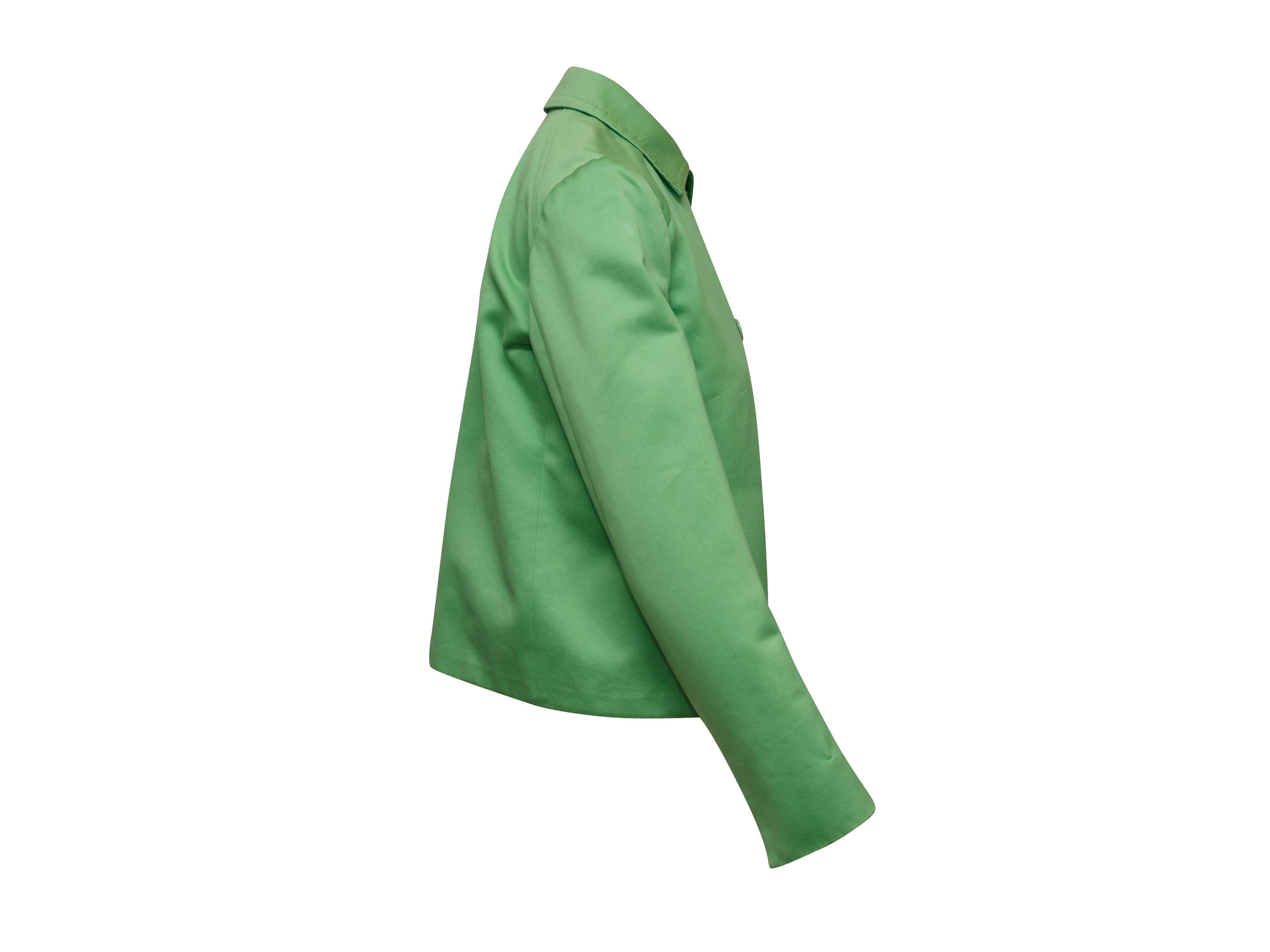 Max Mara Green Double-Breasted Jacket In Good Condition In New York, NY